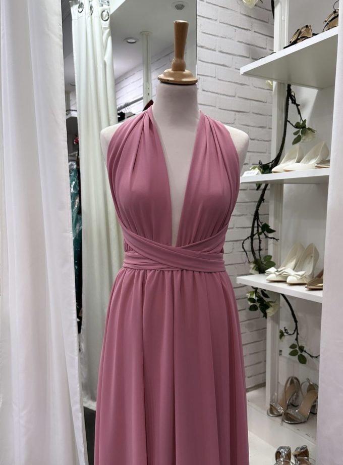 Vestido Multiposición Gasa Abertura