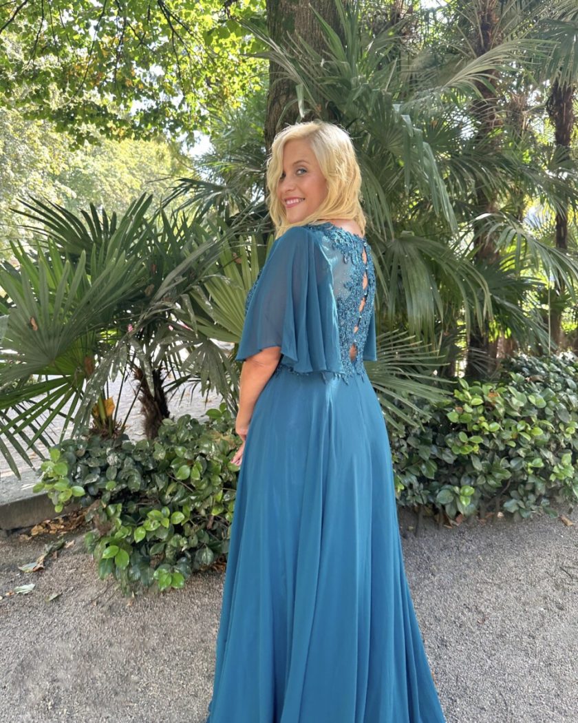 Vestido Encaje Espalda Mangas Curvy - Imagen 13
