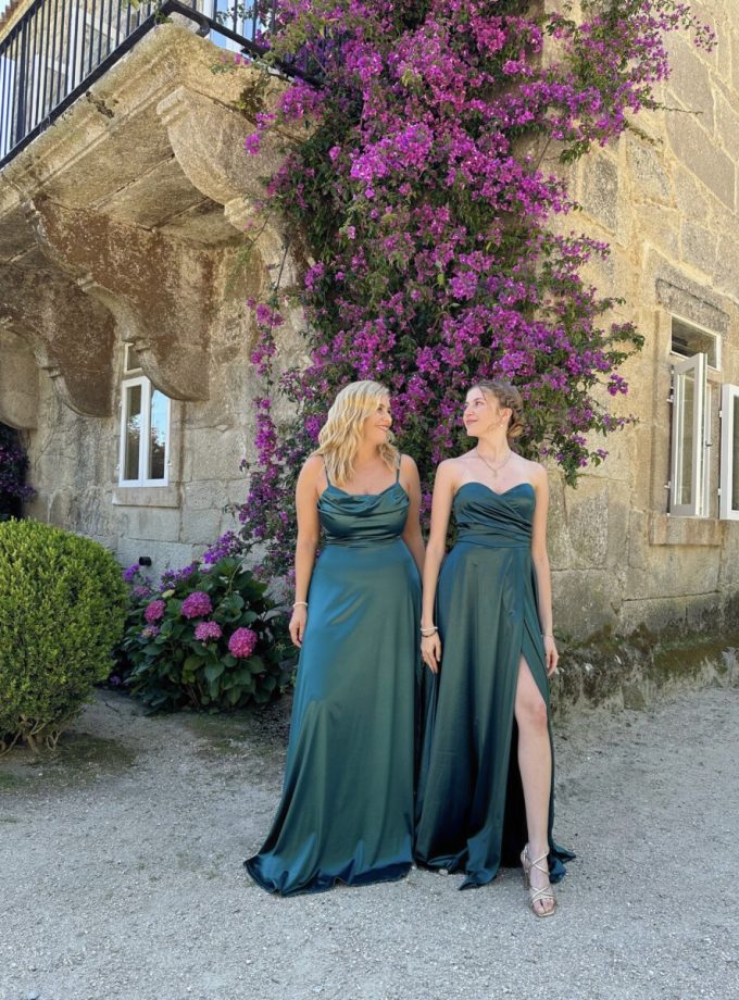 Vestido Seda Drapeado