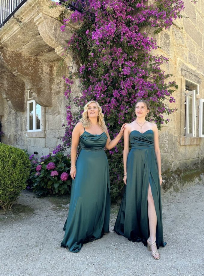 Vestido Seda Drapeado