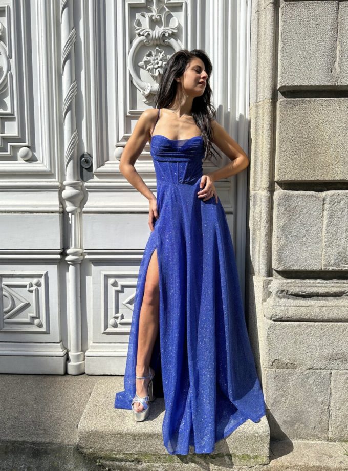 Vestido Brillo Varillas