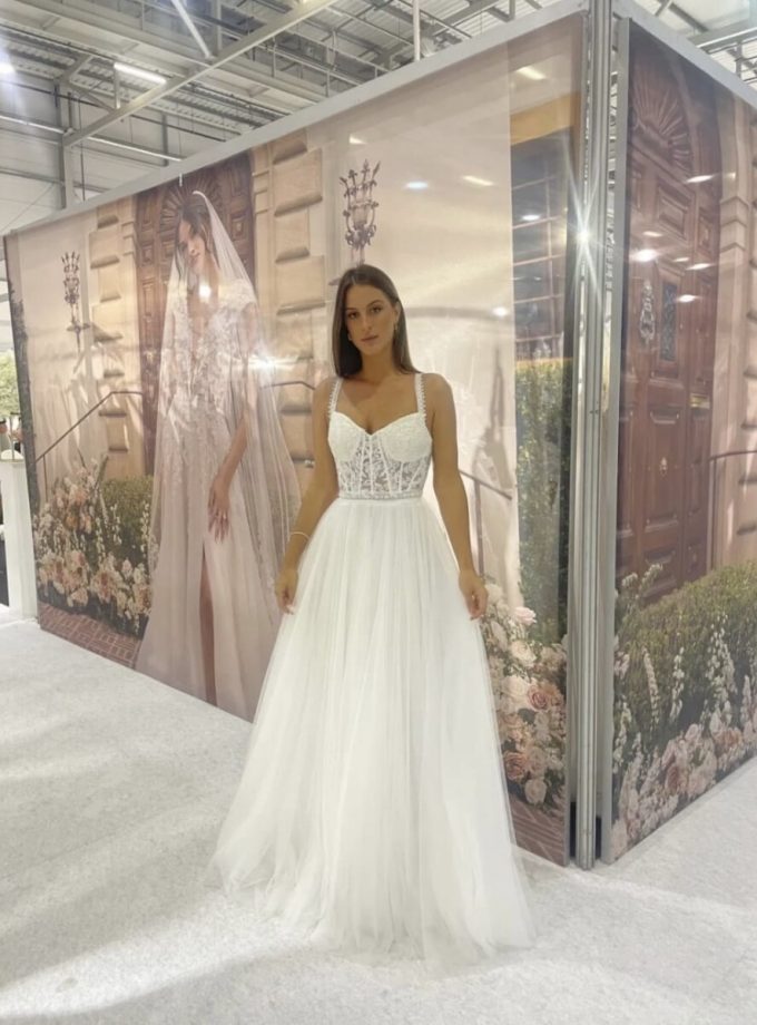 Vestido Novia Transparencias Corsé
