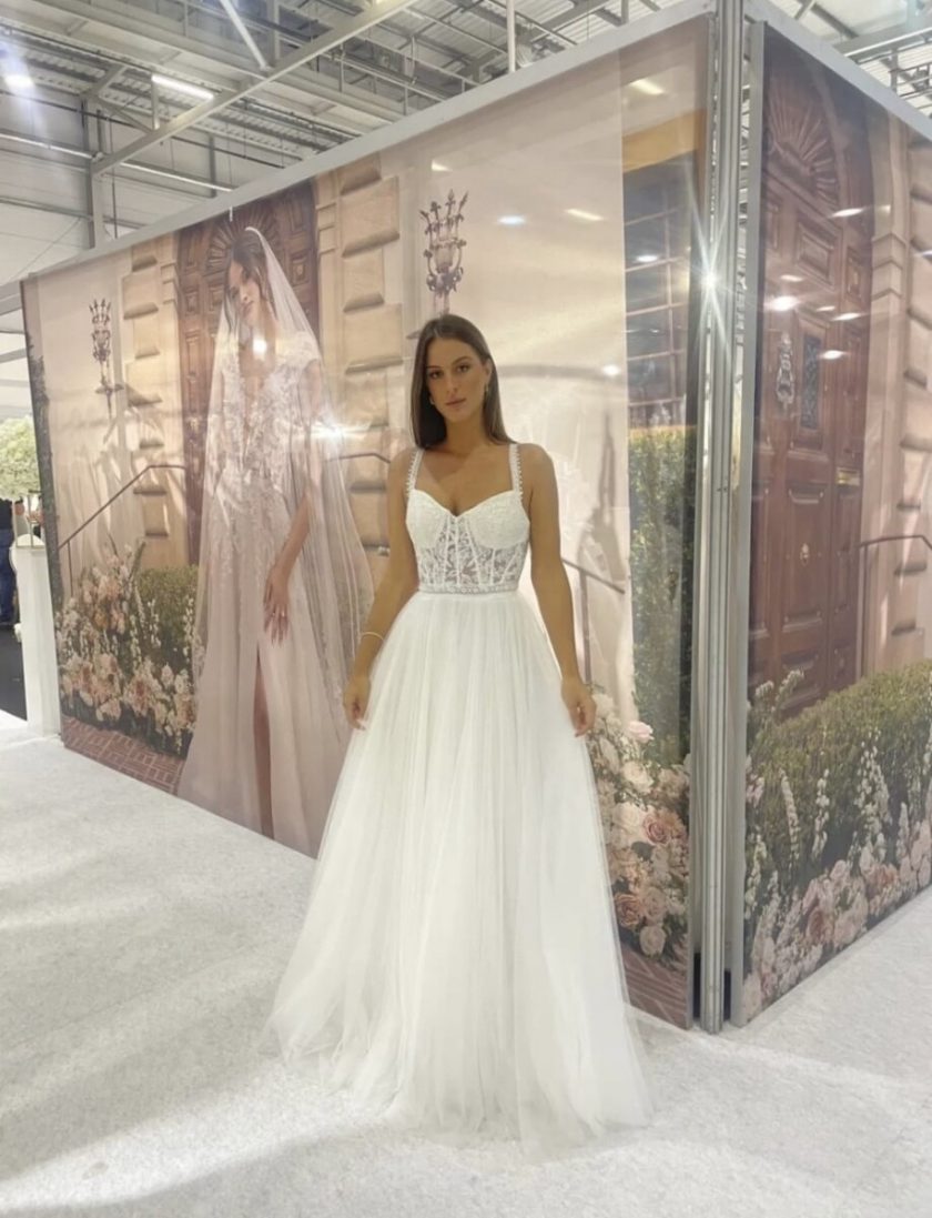 Vestido Novia Transparencias Corsé