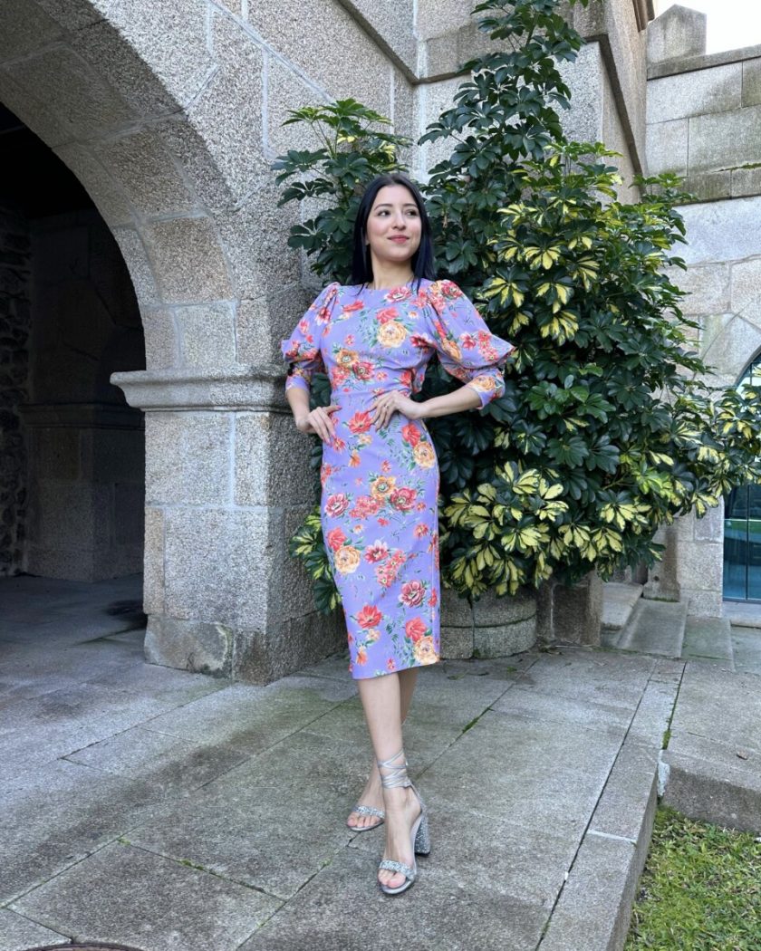 Vestido Midi Botones Estampado - Imagen 14