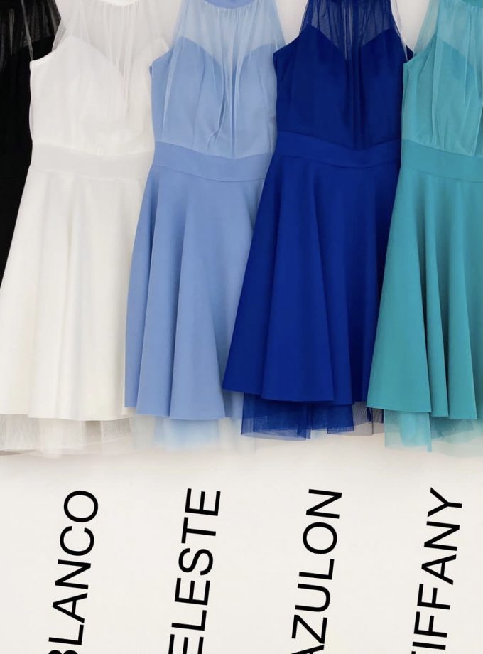 Vestido Halter Vuelo Tul