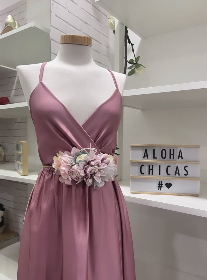 Vestido Seda Cruzado