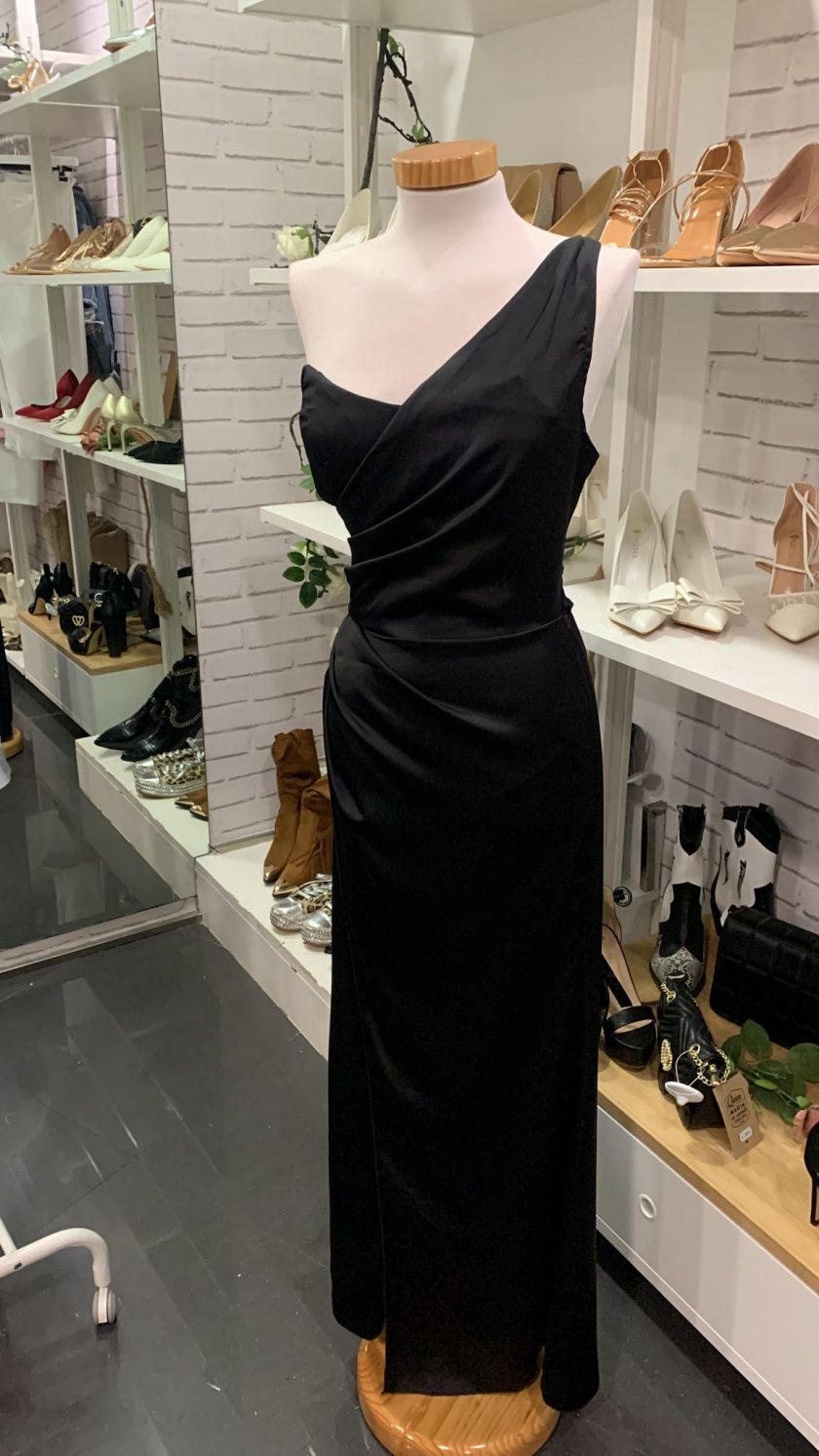 Vestido Asimétrico Abertura Seda - Imagen 18