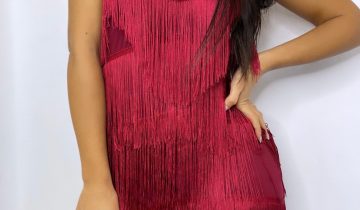 Vestido Flecos Uve