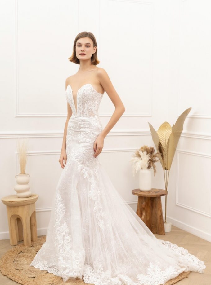 Vestido Tul Sirena Novia