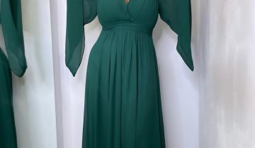 Vestido Gasa Mangas Curvy