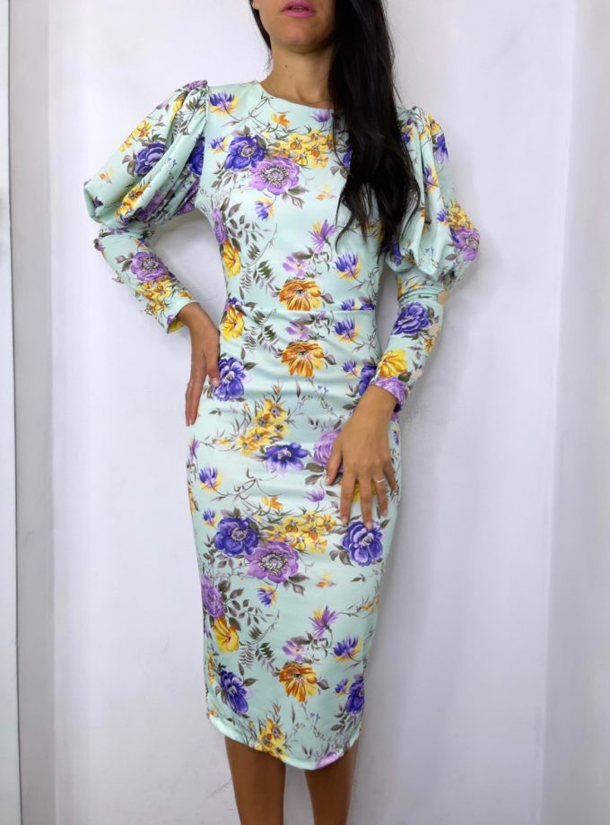 Vestido Midi Botones Estampado