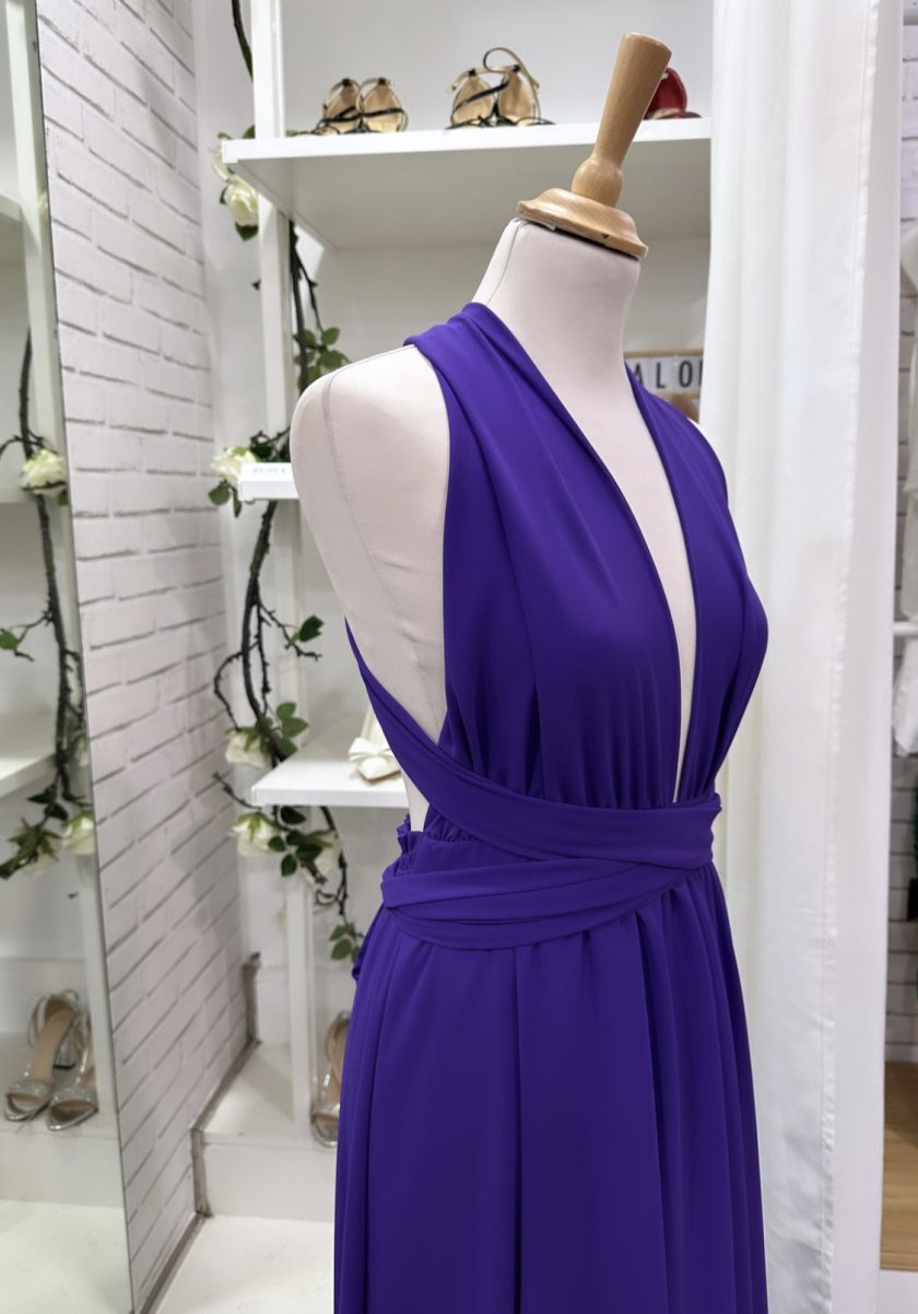 Vestido Multiposición Gasa Abertura