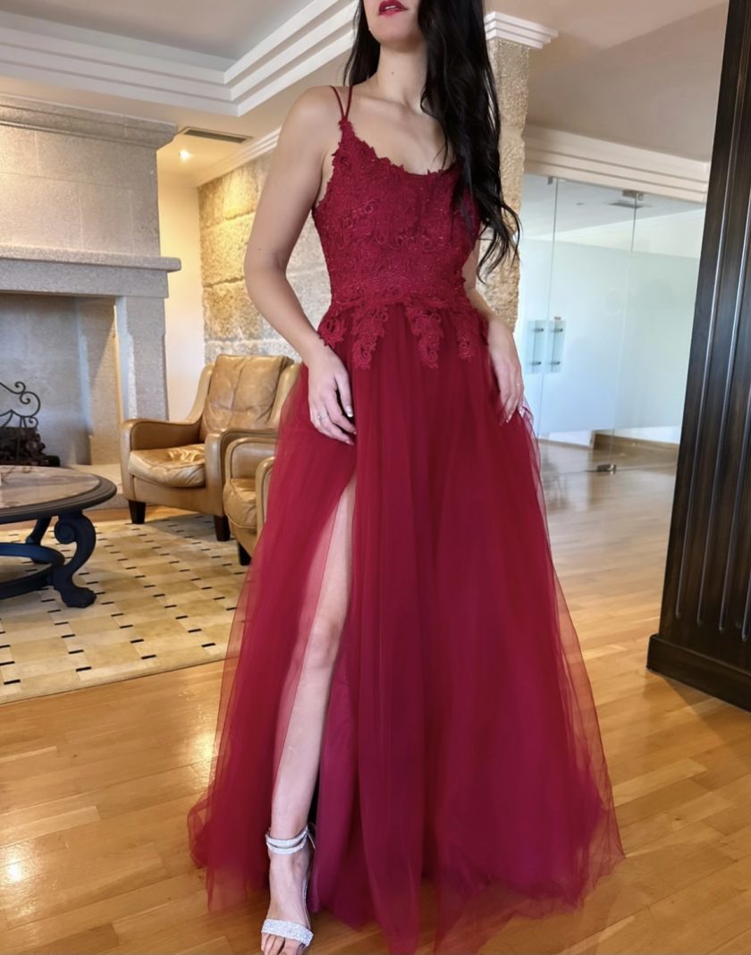 Vestido Tul Largo Abertura - Imagen 22