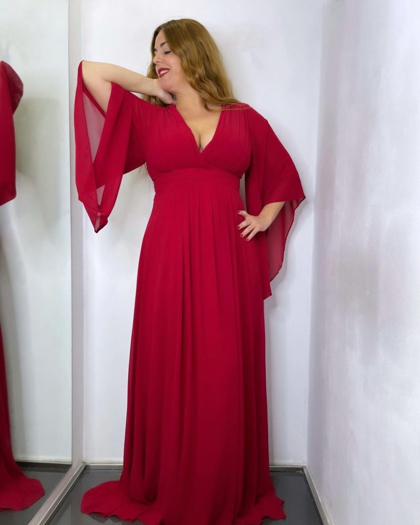 Vestido Gasa Mangas Curvy - Imagen 31