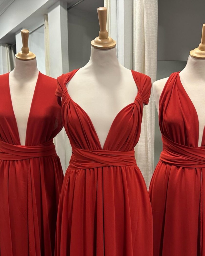 Vestido Multiposición Gasa Abertura