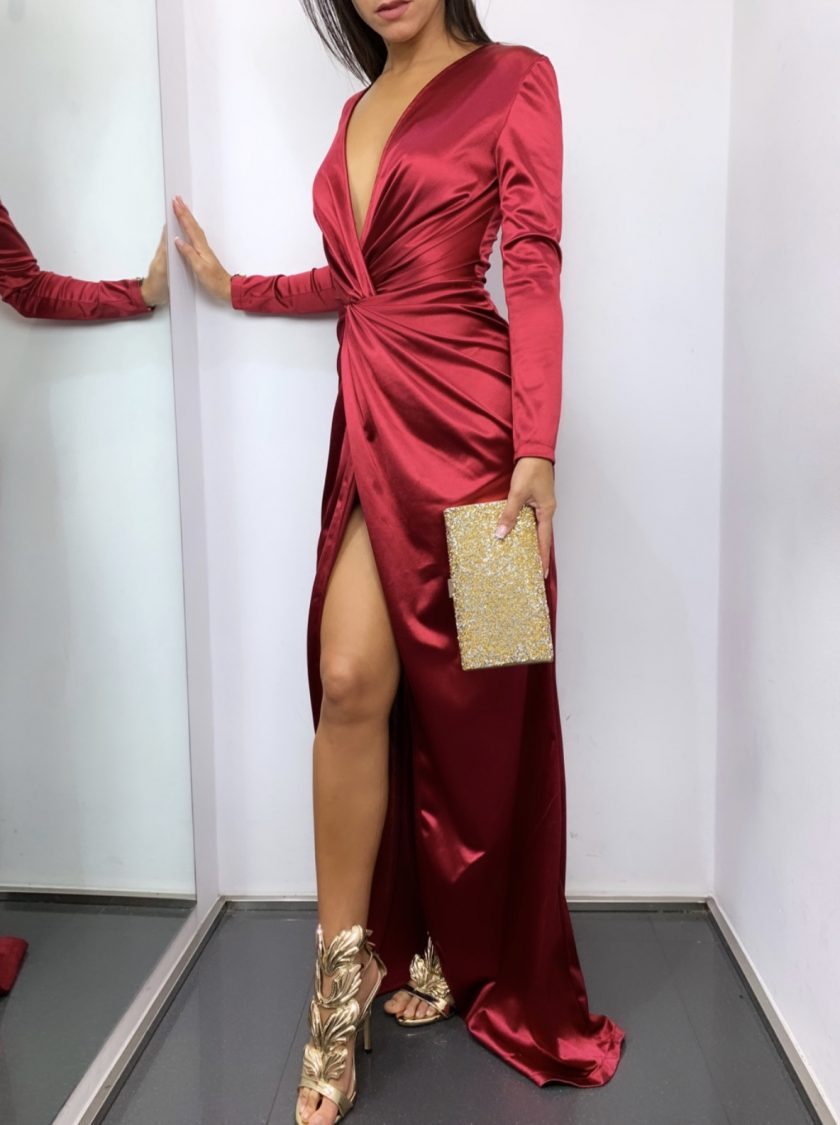 Vestido Nudo Mangas