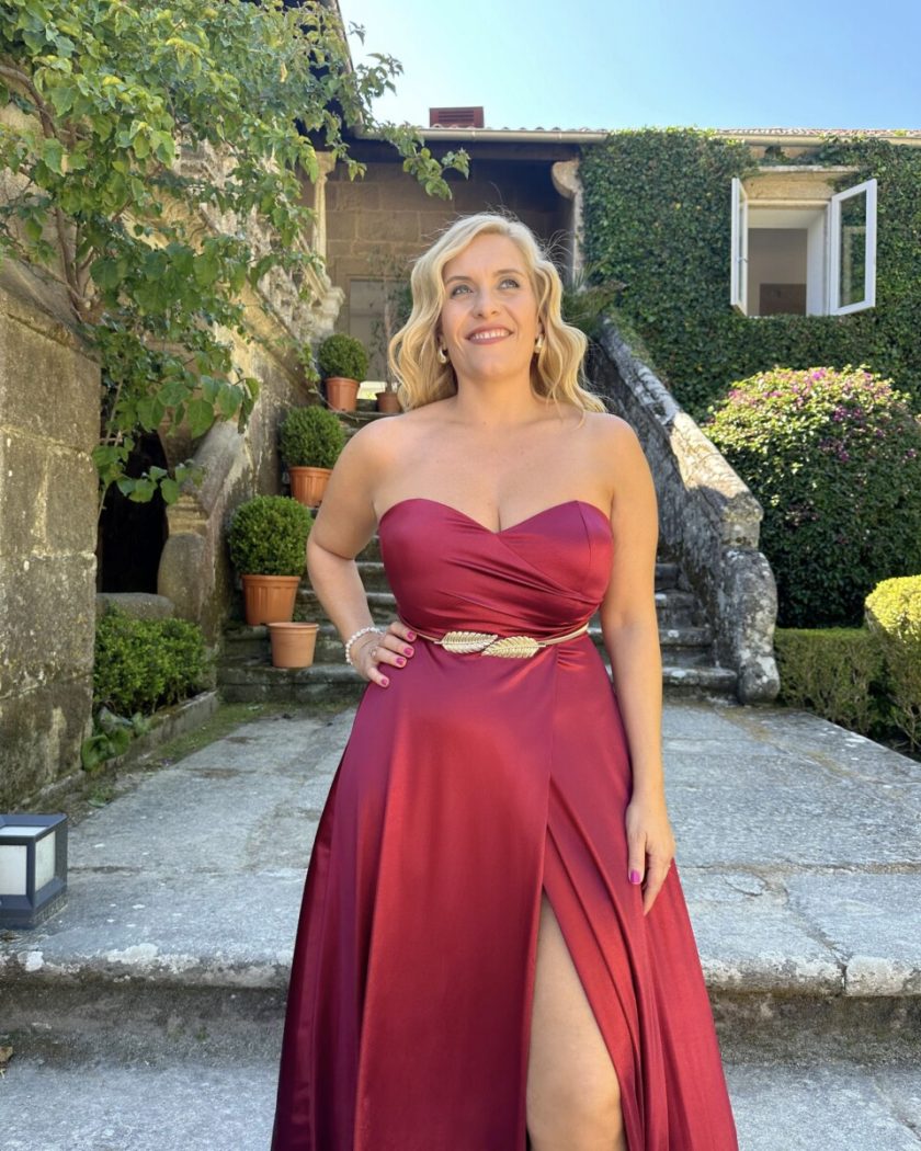 Vestido Seda Escote Corazón - Imagen 18