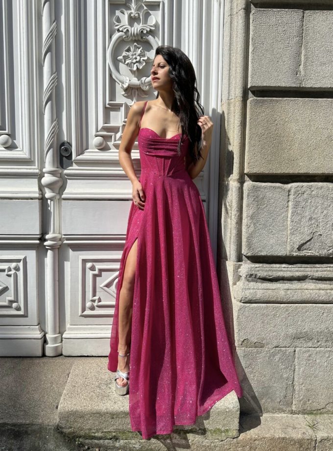 Vestido Brillo Varillas