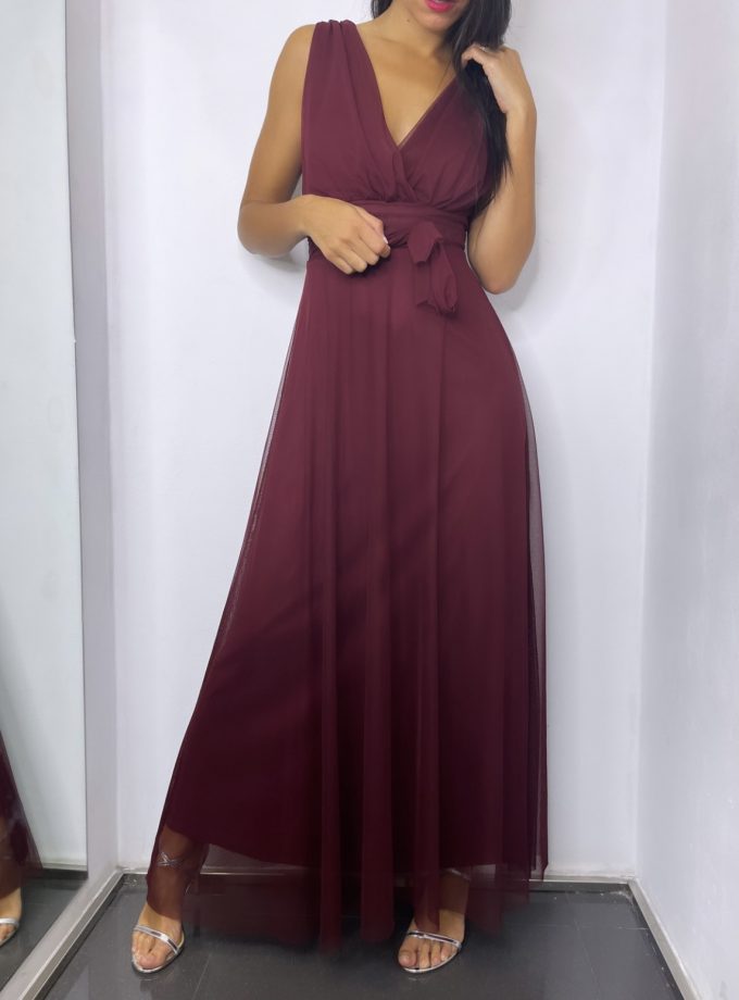 Vestido Tul Basic Cintura