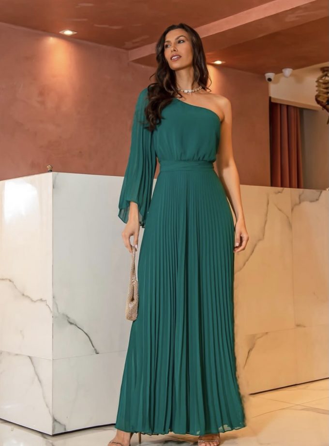 Vestido Ángel Tablas Asimétrico