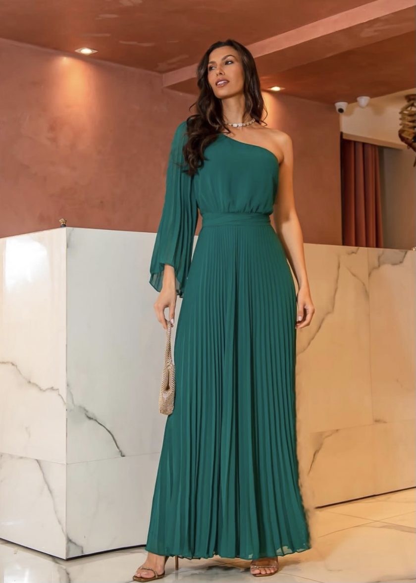 Vestido Ángel Tablas Asimétrico - Imagen 13