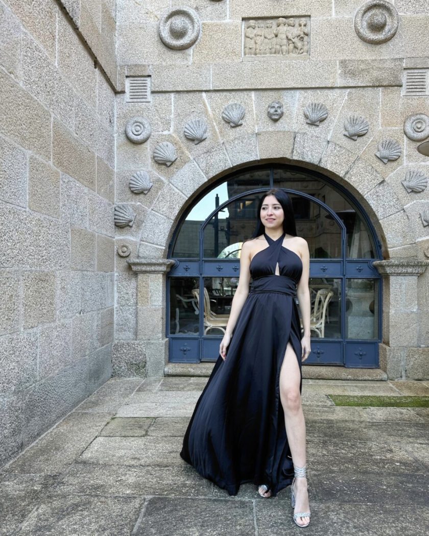 Vestido Seda Pecho Cruzado - Imagen 30