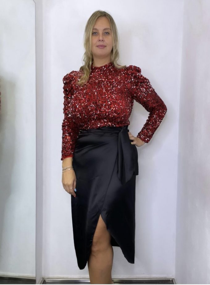 Falda Seda Midi