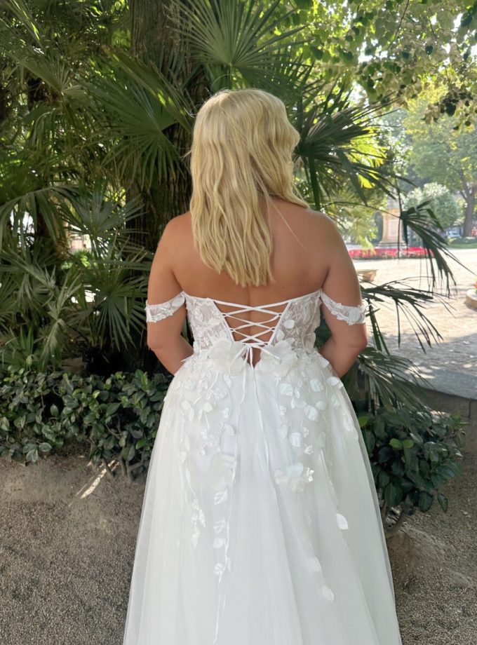 Vestido Hojitas Novia