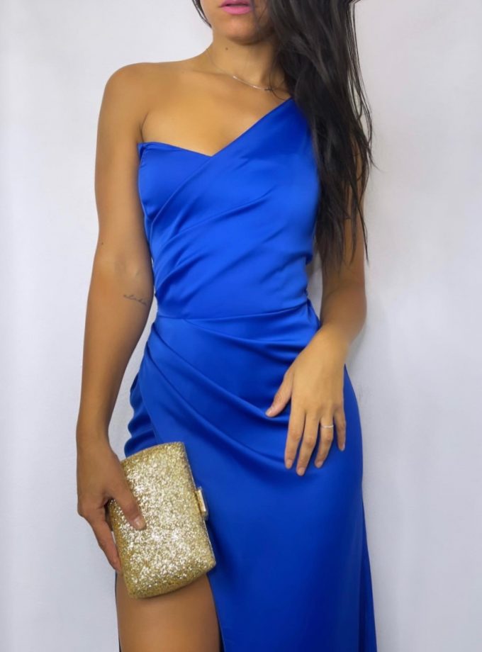 Vestido Asimétrico Abertura Seda