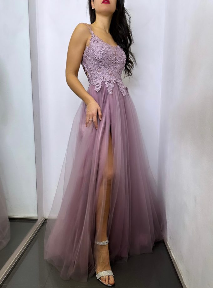 Vestido Tul Largo Abertura