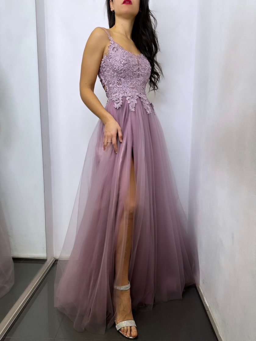 Vestido Tul Largo Abertura - Imagen 23