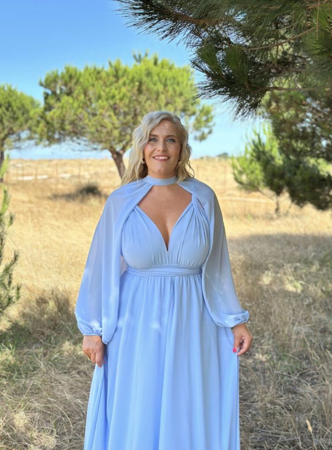 Vestido Multiposición Gasa Abertura