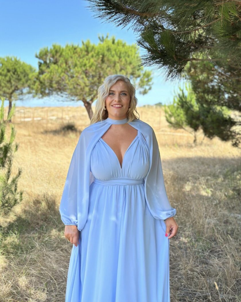Vestido Multiposición Gasa Abertura