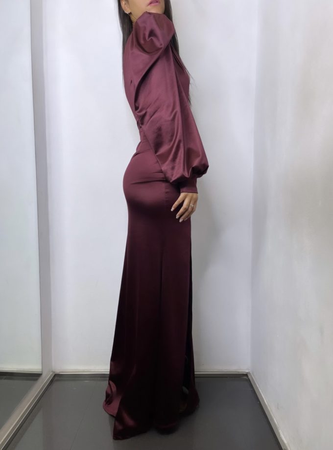 Vestido Seda 1 Manga Abertura