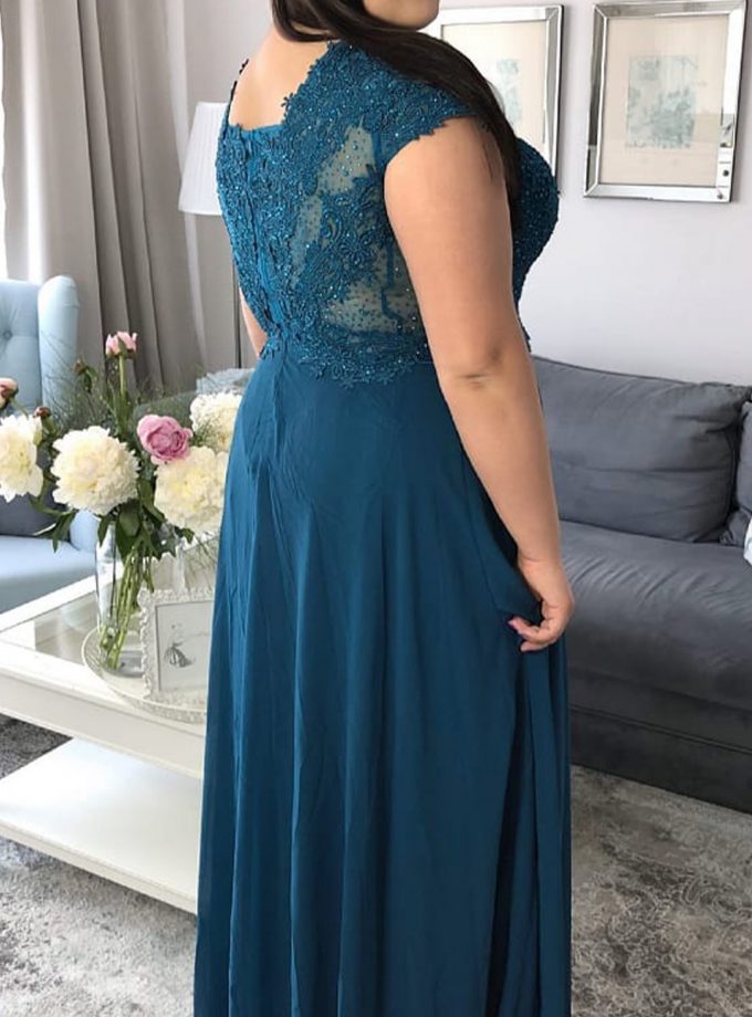 Vestido Encaje Brillos Curvy