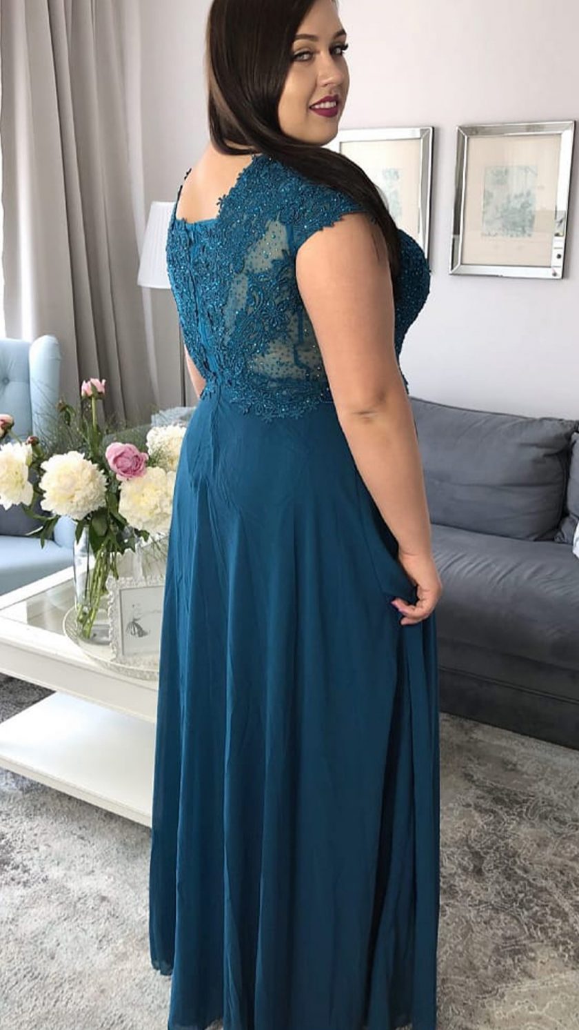 Vestido Encaje Brillos Curvy - Imagen 6