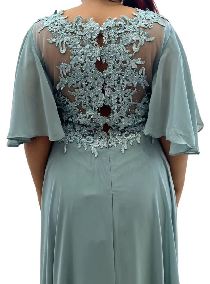 Vestido Encaje Espalda Mangas Curvy