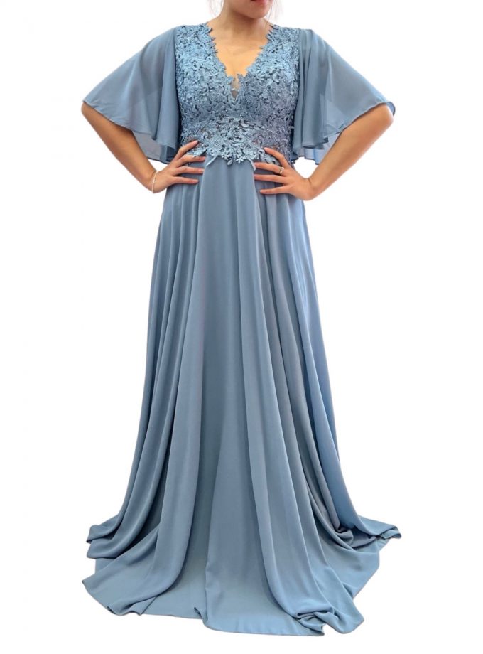 Vestido Encaje Espalda Mangas Curvy