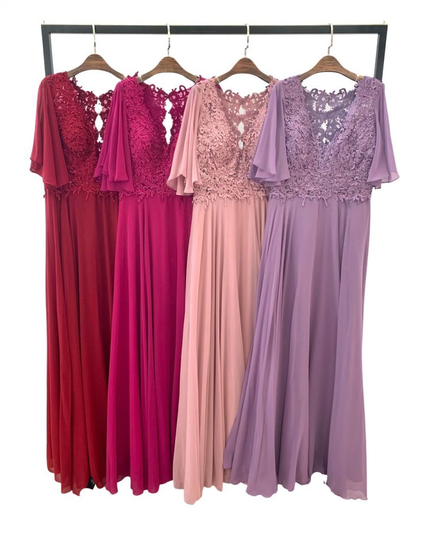 Vestido Encaje Espalda Mangas Curvy - Imagen 4