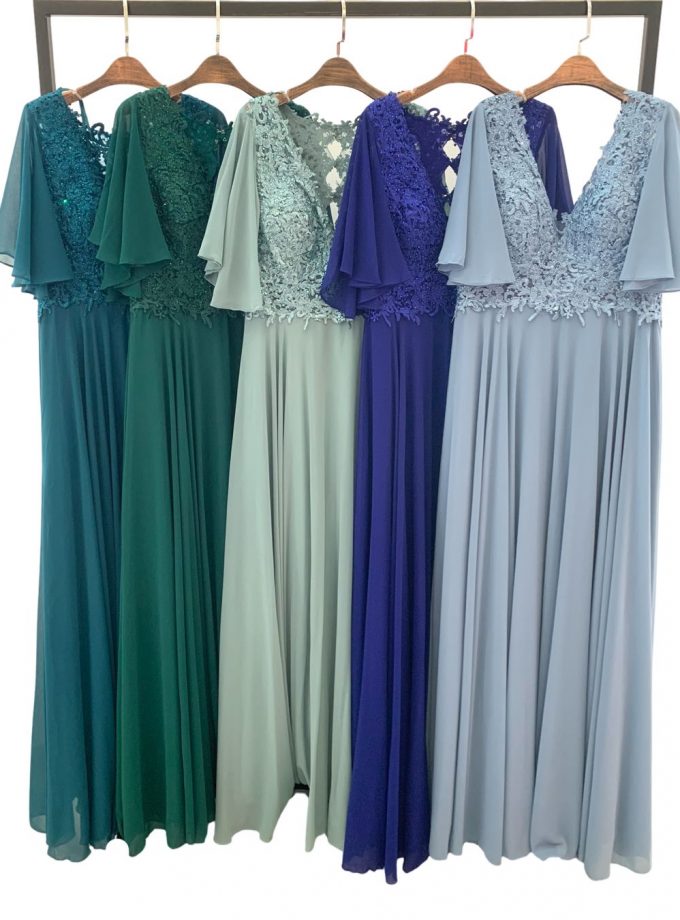 Vestido Encaje Espalda Mangas Curvy