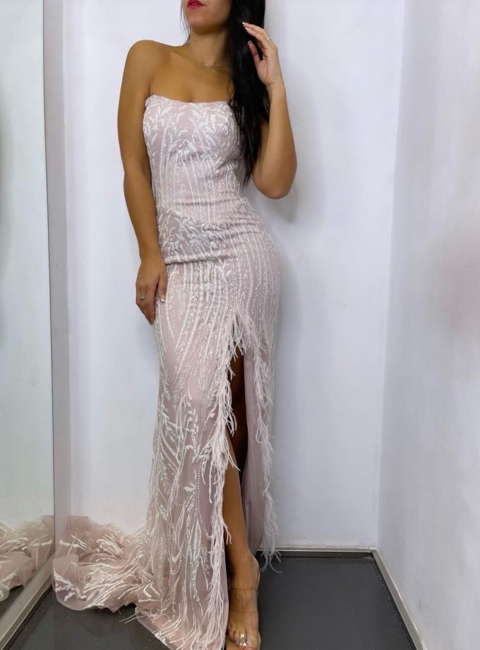 Vestido Paris Plumas