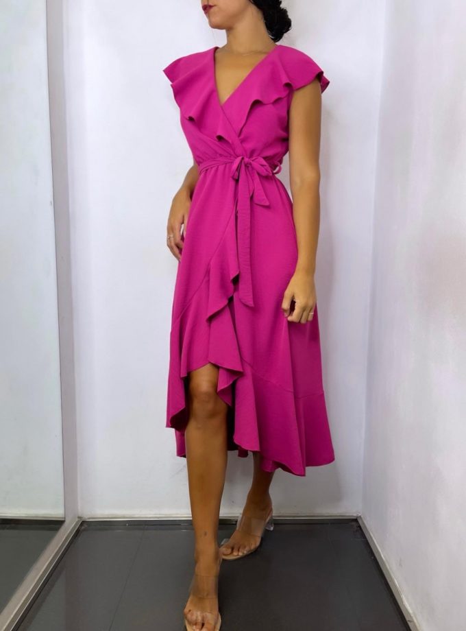 Vestido Volantes Abertura