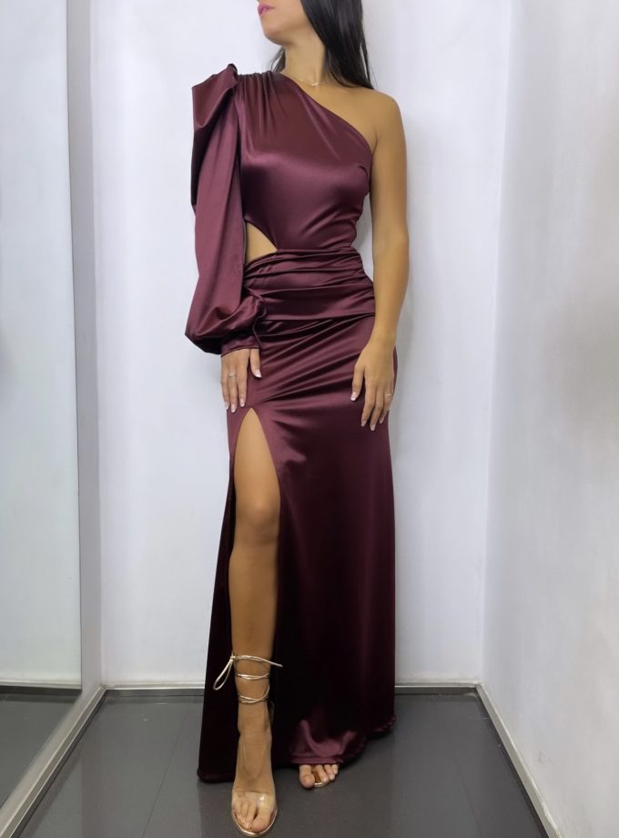 Vestido Seda 1 Manga Abertura