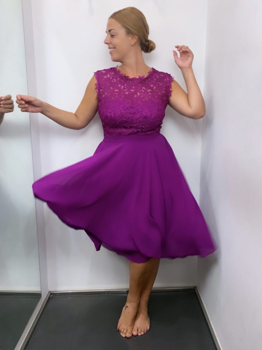 Vestido Encaje Corto Curvy - Imagen 10