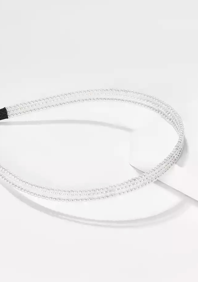 Diadema Perlas Triple