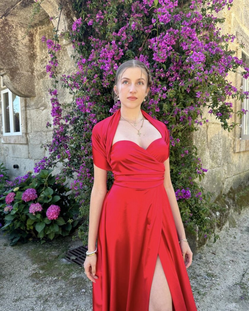 Vestido Seda Escote Corazón - Imagen 12