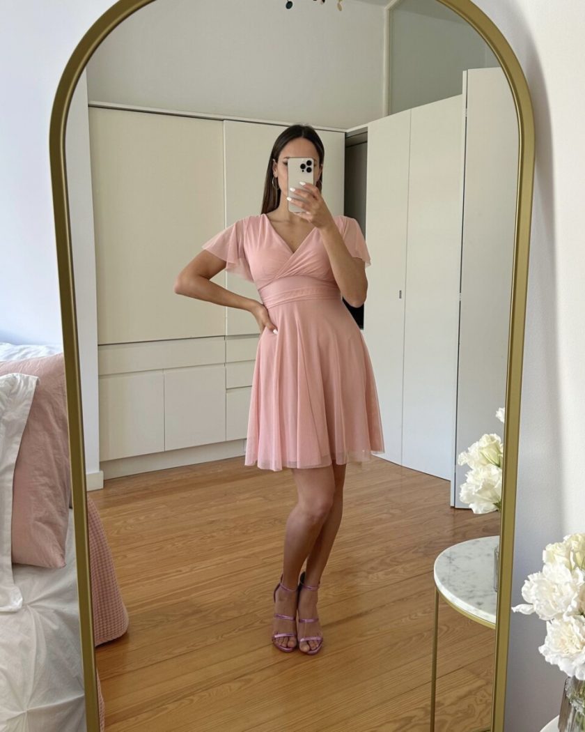 Vestido Tul Mangas Corto - Imagen 13