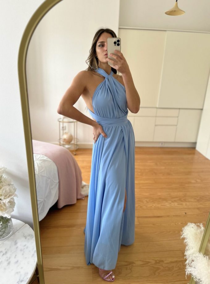 Vestido Multiposición Gasa Abertura