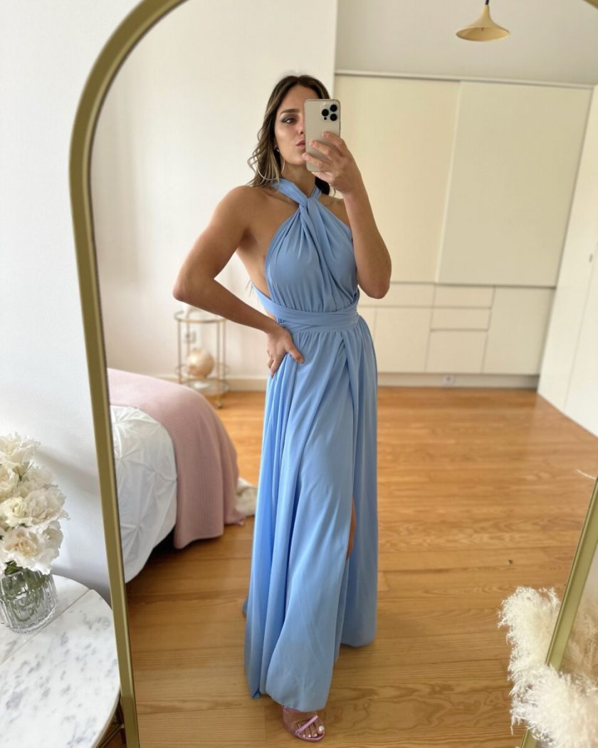 Vestido Multiposición Gasa Abertura