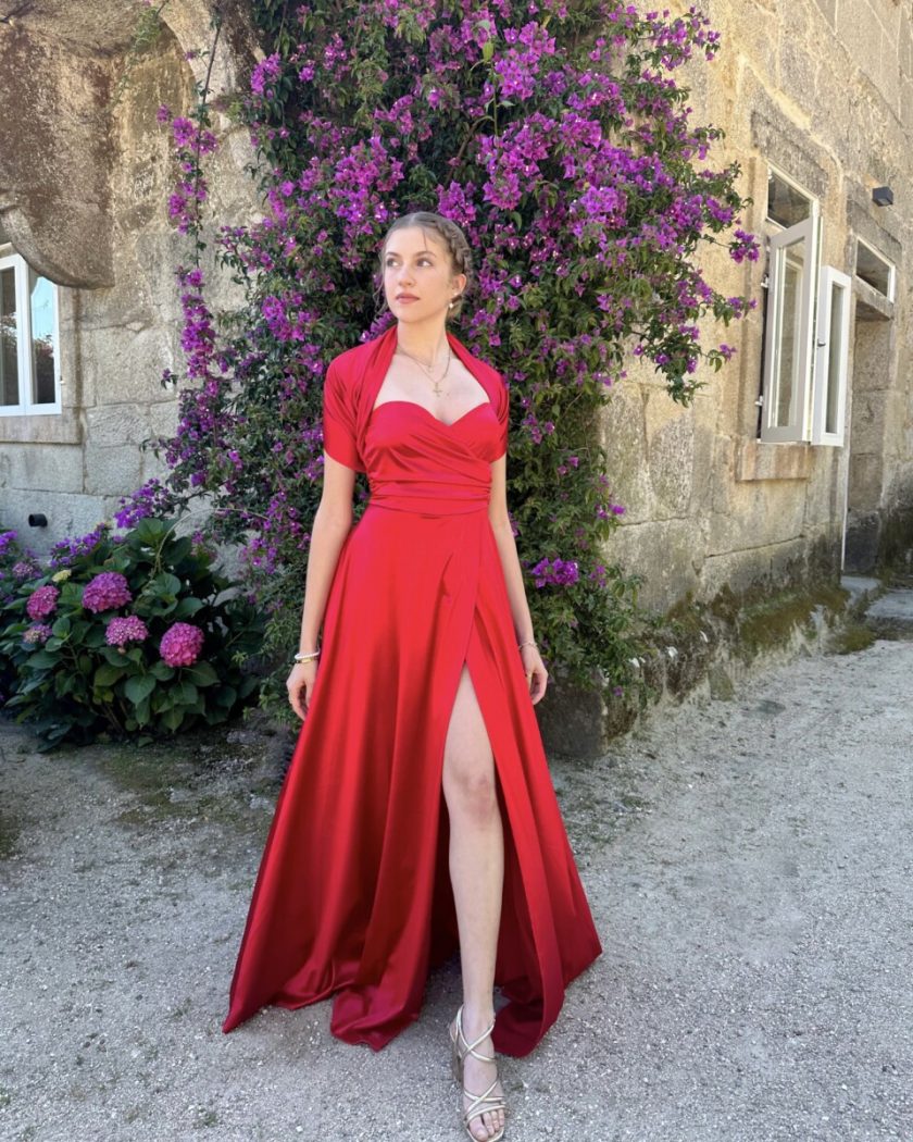 Vestido Seda Escote Corazón - Imagen 11